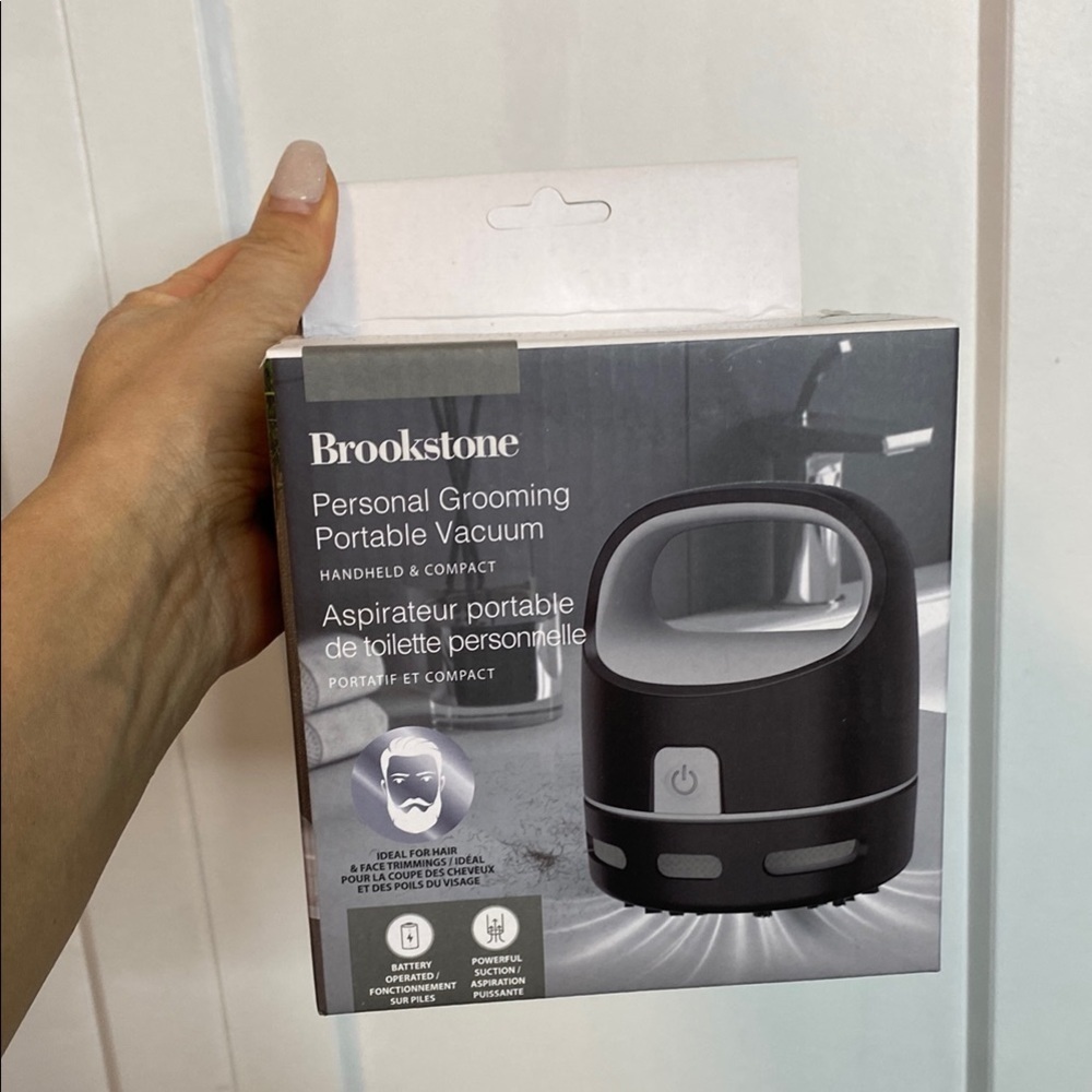 Brookstone Personal Grooming Portable Vacuum - Black and Gray